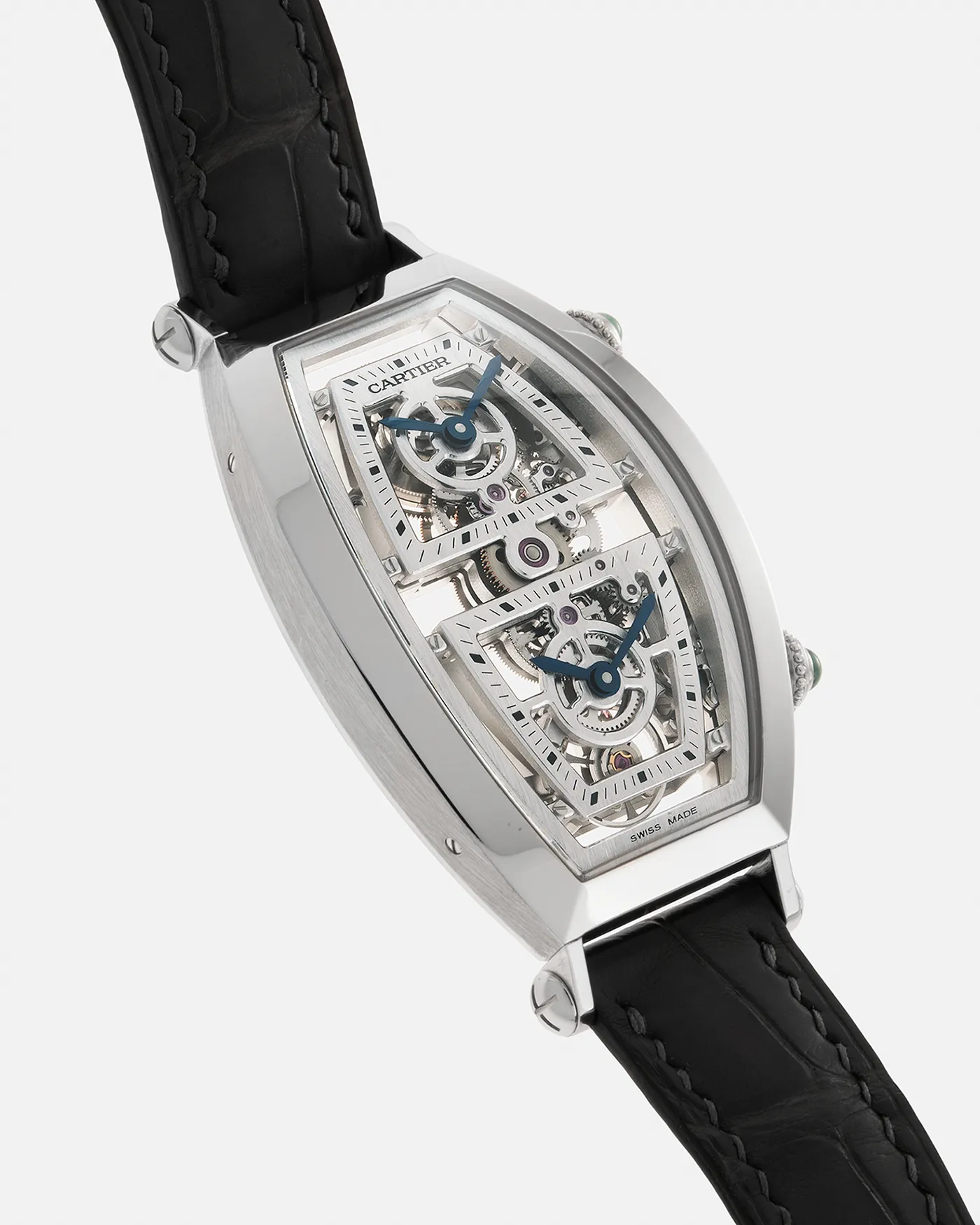 Cartier Privé Tonneau Skeleton Dual Time Platinum