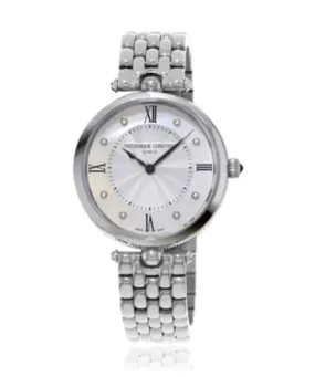 Frederique Constant Art Deco Quartz Diamond Silver Dial Ladies Watch FC-200MPWD2AR6B