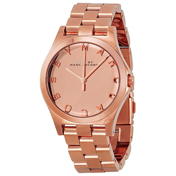 Marc By Marc Jacobs Henry Glossy Rose Gold-tone Ladies Watch MBM3212