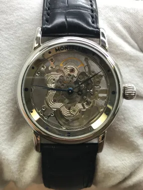Montblanc Skeleton Star 29127 Skeletonized Dial Manual Wind Women's Watch