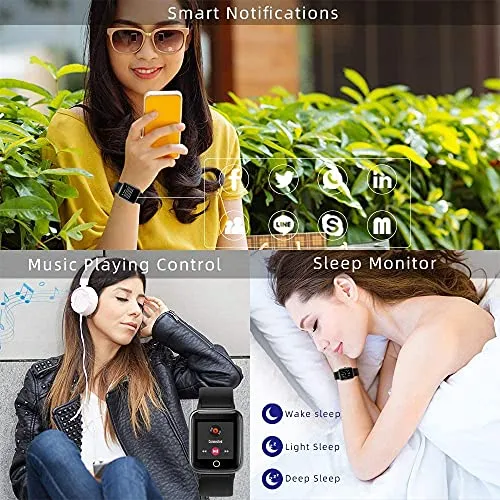 Smart Watch, Fitness Tracker with Heart Rate Monitor, Activity Tracker with 1.3 Inch Touch Screen,Waterproof,Sleep Monitor,Activity Tracker Pedomet B